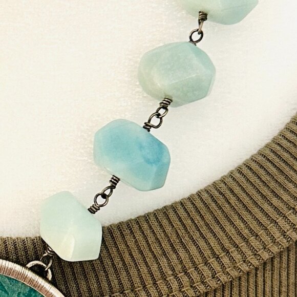 SILPADA BLUE QUARZITE PENDANT  NECKLACE - Picture 4 of 7